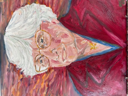 portrætmaleri udført af Rikke Aarøe Carlsen RAC olie på lærred 2024